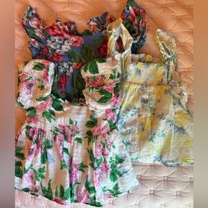 Janie and Jack 3 Floral Tops